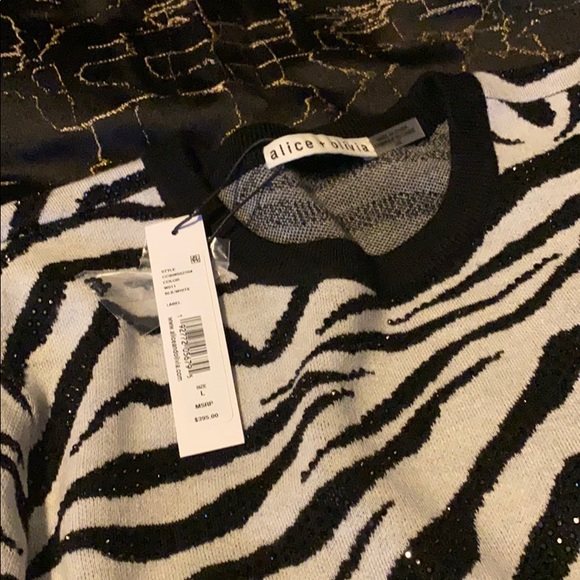 Alice and Olivia Zebra sparkly sweater!! - Picture 4 of 4
